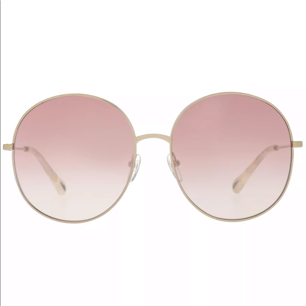 CHLOE Sunglasses round pink gold frame
